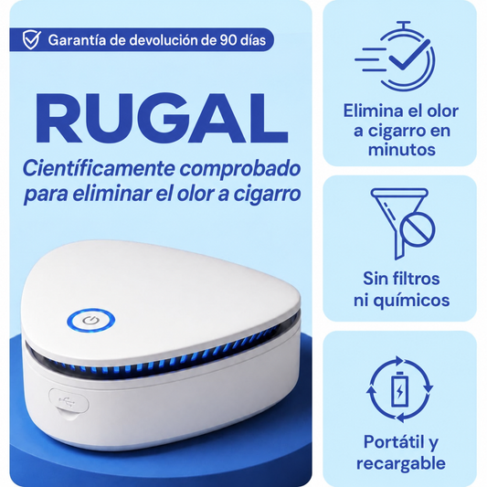 Rugal | Elimina olores a cigarro, mascotas y cocina con 1-clic